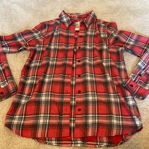 Plaid long sleeve top